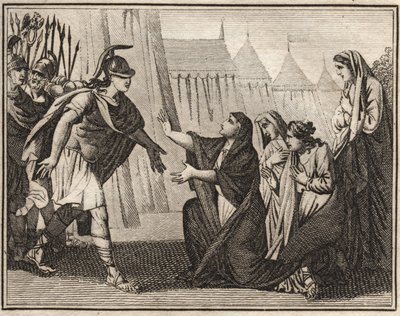 Gaius Marcius Coriolanus and His Mother Veturia by French School